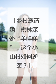 乡村邀请函｜密林深处“羊咩咩”，这个小山村如何逆袭？