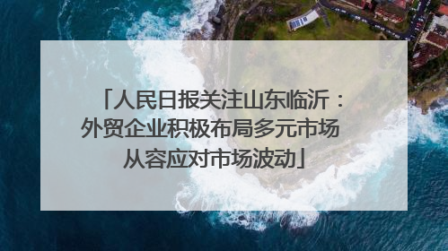 人民日报关注山东临沂：外贸企业积极布局多元市场 从容应对市场波动
