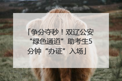 争分夺秒！双辽公安“绿色通道”助考生5分钟“办证”入场