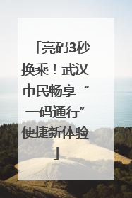 亮码3秒换乘！武汉市民畅享“一码通行”便捷新体验