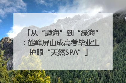 从“题海”到“绿海”：鹤峰屏山成高考毕业生护眼“天然SPA”