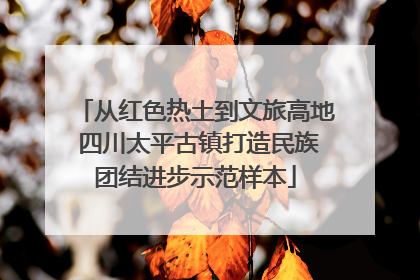 从红色热土到文旅高地 四川太平古镇打造民族团结进步示范样本