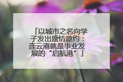 以城市之名向学子发出盛情邀约：连云港就是事业发展的“启航港”