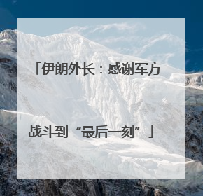 伊朗外长：感谢军方战斗到“最后一刻”
