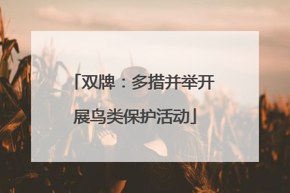 双牌：多措并举开展鸟类保护活动