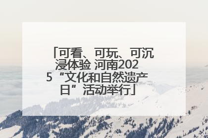 可看、可玩、可沉浸体验 河南2025“文化和自然遗产日”活动举行