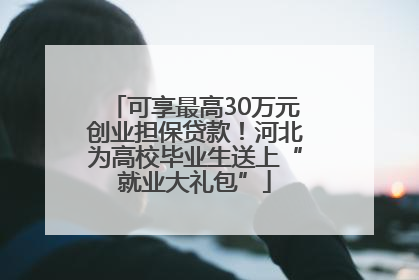 可享最高30万元创业担保贷款！河北为高校毕业生送上“就业大礼包”
