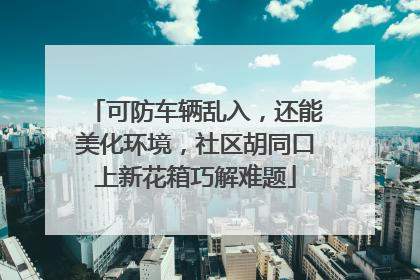 可防车辆乱入，还能美化环境，社区胡同口上新花箱巧解难题