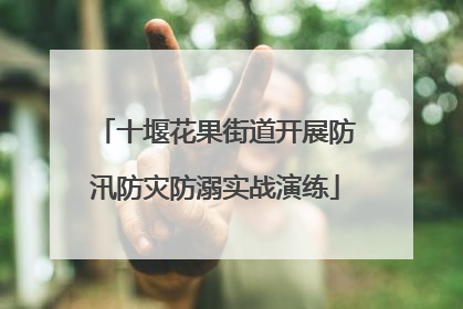 十堰花果街道开展防汛防灾防溺实战演练
