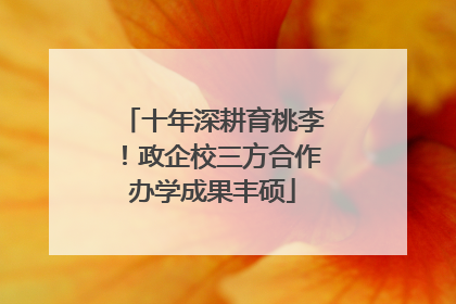 十年深耕育桃李！政企校三方合作办学成果丰硕