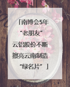 南博会5年“老朋友” 云铝股份不断擦亮云南制造“绿名片”