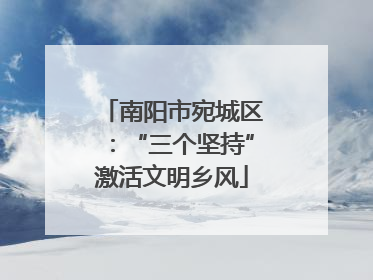 南阳市宛城区：“三个坚持”激活文明乡风