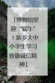博物馆里迎“端午”！新乡大中小学生学习致敬诚信精神