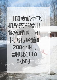 印度航空飞机坠落前发出紧急呼叫！机长飞行经验8200小时，副机长1100小时