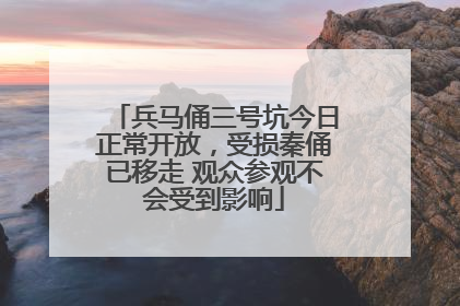 兵马俑三号坑今日正常开放，受损秦俑已移走 观众参观不会受到影响