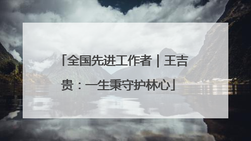全国先进工作者｜王吉贵：一生秉守护林心