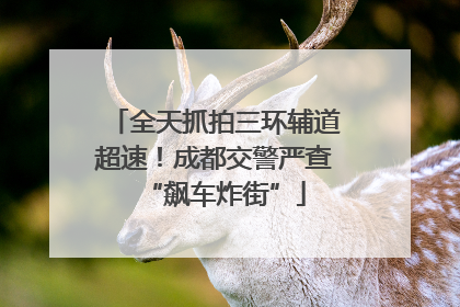 全天抓拍三环辅道超速！成都交警严查“飙车炸街”