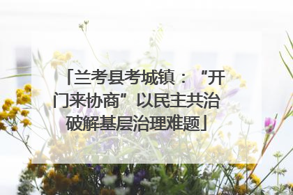 兰考县考城镇：“开门来协商”以民主共治破解基层治理难题