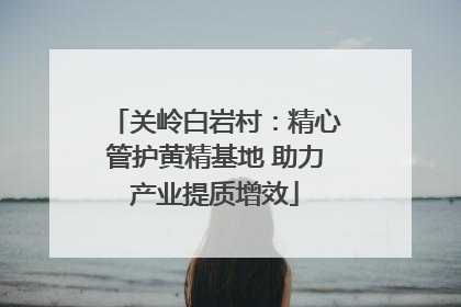 关岭白岩村：精心管护黄精基地 助力产业提质增效