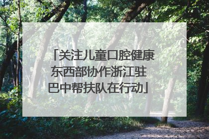 关注儿童口腔健康 东西部协作浙江驻巴中帮扶队在行动