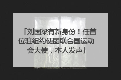 刘国梁有新身份！任首位驻纽约使团联合国运动会大使，本人发声