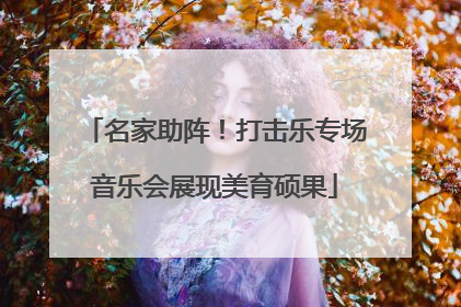 名家助阵！打击乐专场音乐会展现美育硕果