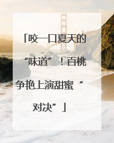 咬一口夏天的“味道”！百桃争艳上演甜蜜“对决”