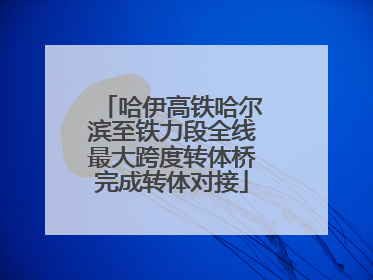 哈伊高铁哈尔滨至铁力段全线最大跨度转体桥完成转体对接