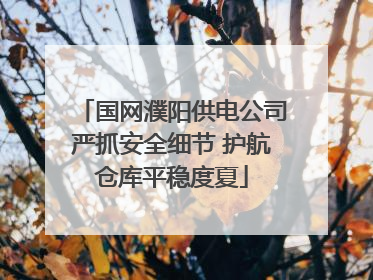 国网濮阳供电公司严抓安全细节 护航仓库平稳度夏