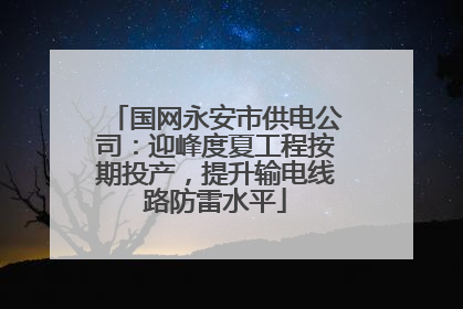 国网永安市供电公司：迎峰度夏工程按期投产，提升输电线路防雷水平