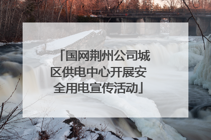 国网荆州公司城区供电中心开展安全用电宣传活动