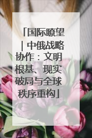国际瞭望｜中俄战略协作：文明根基、现实破局与全球秩序重构