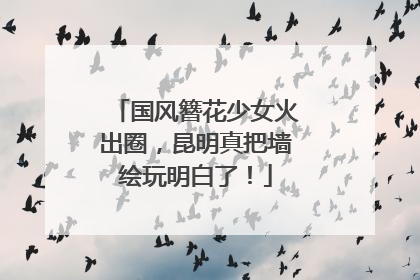 国风簪花少女火出圈，昆明真把墙绘玩明白了！
