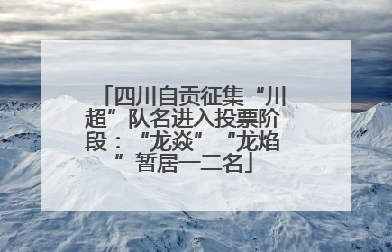 四川自贡征集“川超”队名进入投票阶段：“龙焱”“龙焰”暂居一二名