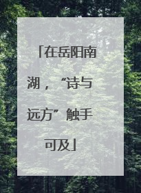 在岳阳南湖，“诗与远方”触手可及