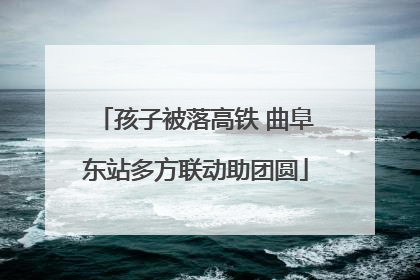 孩子被落高铁 曲阜东站多方联动助团圆