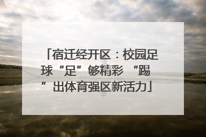 宿迁经开区：校园足球“足”够精彩 “踢”出体育强区新活力
