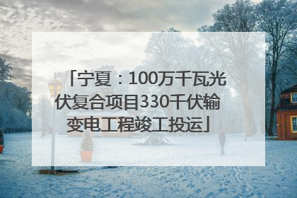 宁夏：100万千瓦光伏复合项目330千伏输变电工程竣工投运