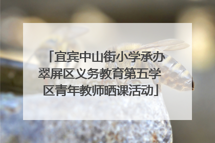宜宾中山街小学承办翠屏区义务教育第五学区青年教师晒课活动