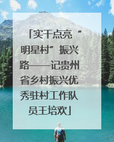 实干点亮“明星村”振兴路——记贵州省乡村振兴优秀驻村工作队员王培欢