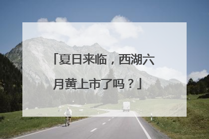 夏日来临，西湖六月黄上市了吗？