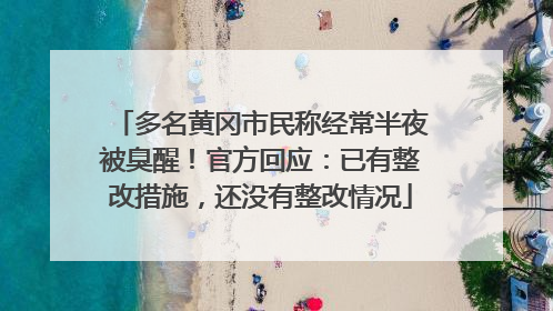 多名黄冈市民称经常半夜被臭醒！官方回应：已有整改措施，还没有整改情况