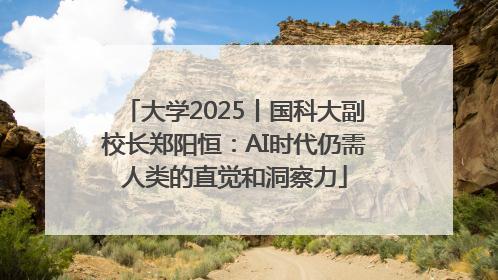 大学2025丨国科大副校长郑阳恒：AI时代仍需人类的直觉和洞察力
