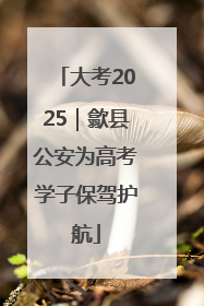 大考2025｜歙县公安为高考学子保驾护航