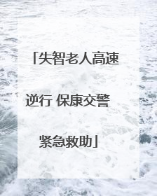 失智老人高速逆行 保康交警紧急救助