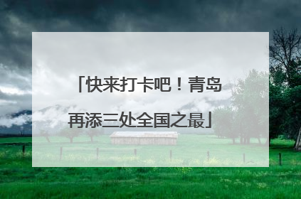 快来打卡吧！青岛再添三处全国之最
