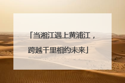 当湘江遇上黄浦江，跨越千里相约未来