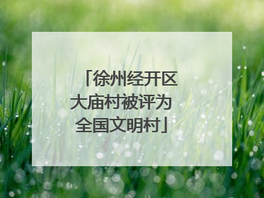 徐州经开区大庙村被评为全国文明村