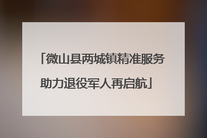 微山县两城镇精准服务助力退役军人再启航