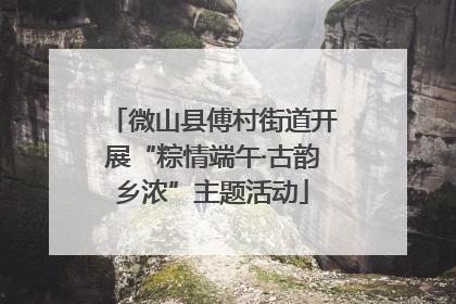 微山县傅村街道开展“粽情端午·古韵乡浓”主题活动